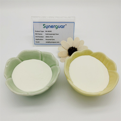 La goma de guar hidroxipropil superior con de calidad superior tiene viscosidad media y alta transparencia para el cuidado personal