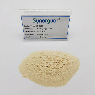 La goma de guar hidroxipropil con alto funcionamiento costado tiene viscosidad baja y grado de substitución bajo para la impresión de materia textil