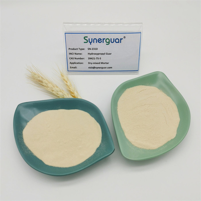 La goma de guar hidroxipropil con rentable tiene viscosidad media y grado de substitución superior para el mortero Seco-mezclado