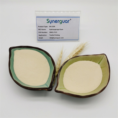 La goma de guar hidroxipropil con alto funcionamiento costado tiene viscosidad baja y grado de substitución bajo para la impresión de materia textil