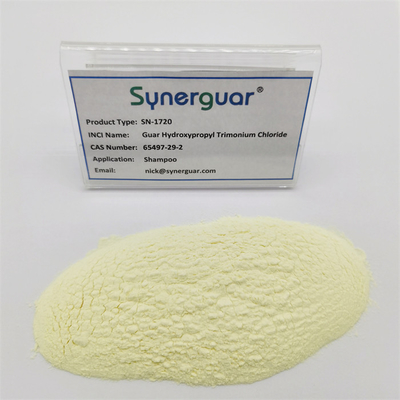 Blanco al cloruro hidroxipropil de Trimonium del guar del champú amarillento del cuidado del cabello